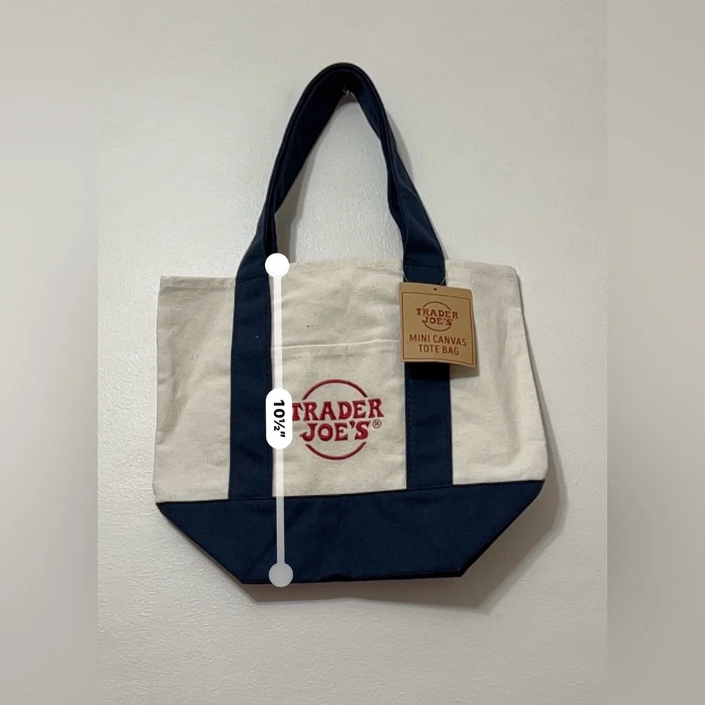 Trader Joe’s Mini Canvas Tote Bag NWT